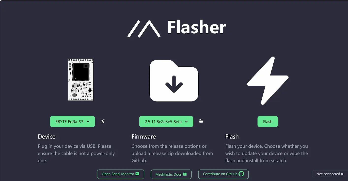 Meshtastic official device software flasher