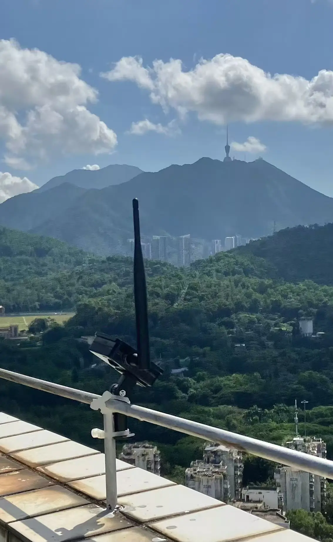 楼顶节点：视野与相对高度示例（GAT562 小太阳能板）