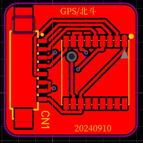 DIY Meshtastic GPS 模块 PCB 图