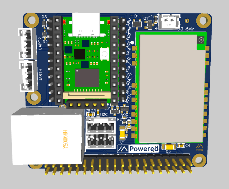 Femtofox CE 3D model PCB